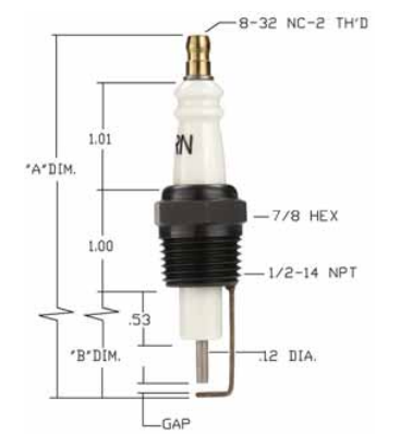 AUBURN點火電極I-64-3 愛澤工業(yè) izeindustries（1）.png