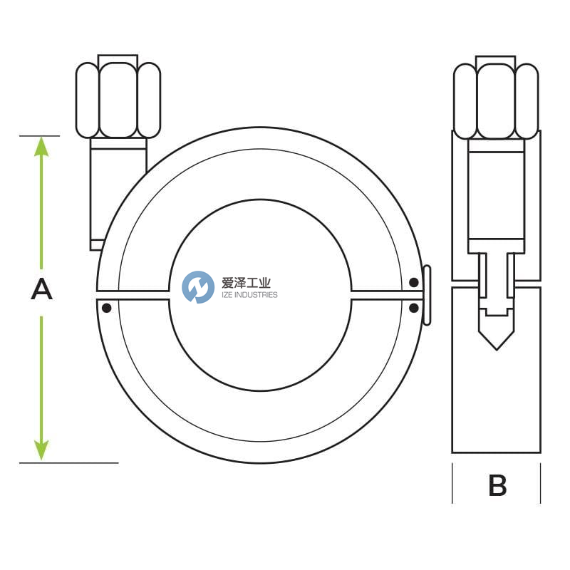 ANCORP不銹鋼夾具QF40-CLMP-SS 愛澤工業(yè) izeindustries.png